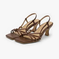 SAPPUN Kimer Strap High Heels Sandals (6cm) - Sandal Heels Wanita 38 BROWN