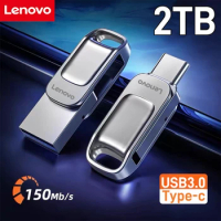 Lenovo USB 3.0 Flash Drive High Speed Pen Drive 2tb 1tb Usb 3. 0 Memory Stick 512gb Flash Pendrive Metal Usb Disk For Table PC