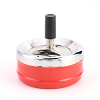 Press Type Cigarette Ashtray Windproof Rotating Ashtray Smoke Cup Holder Home Decoration, Automatic Cleaning Smoking Ashtrays