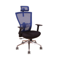 DFhouse 帕塞克電腦辦公椅(全配)(鋁合金腳)(藍色)
