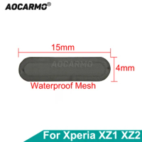 Aocarmo 15x4mm Top Bottom Dust Net Ear Speaker Loudspeaker Dust Mesh Grid With Adhesive For Sony Xperia XZ1 XZ2 Replacement Part