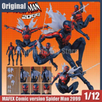 1/12 Mafex Spider Man Anime Figure Spiderman 2099 Action Figurine 2099 Spiderman Shf Figure Comic Version Collection Model Toys