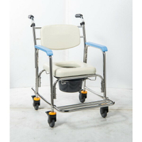 均佳不銹鋼便器椅洗澡椅JCS-302(附輪)JCS302便盆椅-沐浴椅-便盆椅沐浴椅