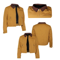 TV Reacher Jack Coat Cosplay Adult Men Denim Fantasia 2023 Brown Jacket Costume Male Fantasy Fancy Dress Up Party Clothes