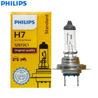 Philips Standard H7 12V 55W PX26d 12972C1 Bright Lamp Original Light Car Halogen Headlight Auto Bulb High Low Beam ECE (Single)