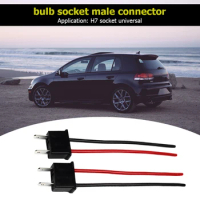 2pcs Socket Wiring H7 Bulb 12V-24V ABS and Copper Wirefor Plug and Play Harness Headlight Fog Lamp Male Connector Pig Tail