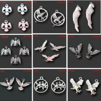 Lovely Bird Metal Pendants, Eagle Charms, Swallow Charms, Bird Charms, Parrot Charms, Owl Charms, Animal Pendants P734