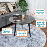 Bàn trà sofa tròn ngồi bệt mini kích thước 40x40x30 phong cách vintage dùng làm bàn decor phòng ngủ