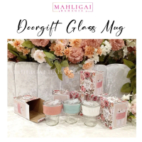 1 PCS - Doorgift Glass CUP WITH STRAW/Glass GIFT CUP/GLASS MUG/COFFE CUP/DRINKS CUP/Kaca Botol 400ML
