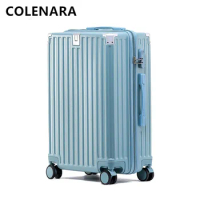 COLENARA 20"22"24"26"28 Inch Suitcase Sturdy and Durable Boarding Box Aluminum Frame Trolley Case 20"22"24"26"28 Inch Luggage