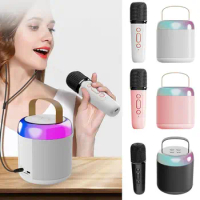 Portable Karaoke Machine Multi-function Bluetooth 5.3 PA Speaker System Wireless Microphones Music Player Family Singing Speaker