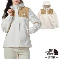 【The North Face】女 3效能 防水透氣防風耐磨連帽外套 (亞洲版型) 全壓膠/5K2X-ROR 米白 N