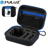 Puluz Portable Small EVA Action Camera Case for GoPro Hero 10 9 8 7 Black Yi 4K Sjcam Sj4000 Eken H9r Box Go Pro Accessory