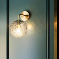北歐輕奢黃銅臥室床頭壁燈客廳背景墻現代簡約衛生間浴室鏡前燈具