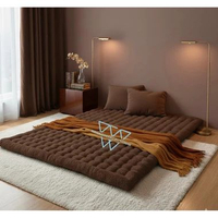 SKY - kasur lantai bulu rasfur free 2 bantal/kasur gender bulu tebal empuk 140x200 (jumbo) Cokelat