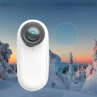 ✿ QUU 適用於Insta360 GO 2保護膜的2合1 LCD顯示屏保護膜PET膜和鋼化玻璃鏡片屏幕保護膜