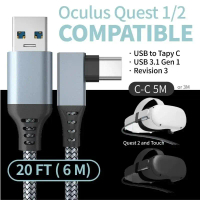 Phụ kiện cho Oculus Quest 2/Quest 2: cáp kết nối, Smart 3D kính thực tế ảo (VR), USB‑A sang Type‑C, 