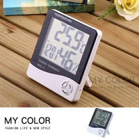 室內溫度計 溫度濕度計 濕度計 室溫計 時鐘 電子鐘 電子溫度計 電子溼度計 溼度計 攝氏 華式 日期 時間 時分 可掛式 站立式 溫溼度計 濕度溫度計 ♚MY COLOR♚【X023】
