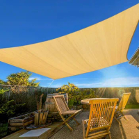 Sun Shade, 20' x 20' Sun Shade Sails Square Canopy, Sand Cover UV Block for Outdoor Patio Garden Yard, Garden Awning