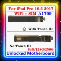 For iPad Pro 10.5 2017 WIFI + SIM A1709 Motherboard With/No Touch ID Original Clean Mainboard Cellular Version IOS 64G 128G 256G