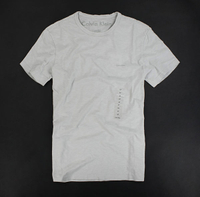 美國百分百【全新真品】Calvin Klein CK 春夏新款 logo 紋路 男款 淺灰 素T T恤 T-shirt Tee S號