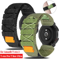 New Sport Nylon Watch Band for Huami Amazfit T-rex 2 Ultra Strap for Amazfit T-rex Pro T Rex Tyrannosaurus Smartwatch Bracelet