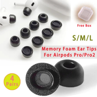 For Airpods Pro 2 Memory Foam Tips Eartips Cover S M L Size For Apple Air Pod Pods Pro 1 Ear Tips Anti Noise Ear Plugs Earbud