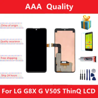 100% Test AMOLED LCD Screen For LG G8X G V50S ThinQ LCD Display With Frame Touch Screen Digitizer For LG G8X LCD Replacement