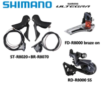 SHIMANO 105 R7020 Ultegra R8020 R9120 Groupset R7070 R8070 Hydraulic Disc Brake For Road Bike Shifter Brake Front Rear Derailleu