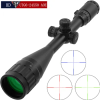 UTG 6-24x50 AOE Tactics Rifle Scope Green Red Dot Light Sniper Gear Hunting Optical Sight Spotting Scope for Rifle Hunting