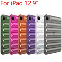Clear Color Down Coat Style Case For iPad Pro 12.9 2021 2022 Simple Shockproof Soft TPU Cover Skin