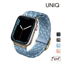 UNIQ Aspen DE 雙色防潑水高彈力編織單圈錶帶 適用 Apple watch 錶帶 7 6 SE 45 41