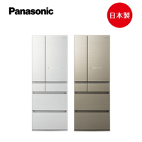 Panasonic 日本製無邊框玻璃系列550L六門電冰箱(NR-F557HX)(翡翠白/翡翠金)