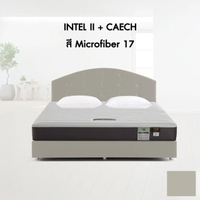 ที่นอนรุ่น INTEL II + เตียงรุ่น CZECH - Microfiber17 ขนาด 6 ฟุต สีเทา