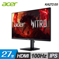 【Acer 宏碁】KA272 E0 27型 IPS 100Hz 液晶螢幕