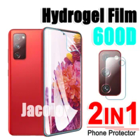 2in1 Soft Hydrogel Film For Samsung Galaxy S20 FE 4G 5G 2022 Screen Protector S 20 20FE S20FE 5 4 G Camera Lens Not Glass 600D