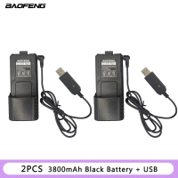 BAOFENG UV-5R  Poundus UV5RA UV-5RE DM-5R Plus BF-F8 RT-5R  BL-5 Battery 3800 Compatible USB 1/2PCS
