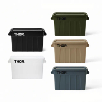 【THOR】THOR BOX 收納箱 75L(黑色/軍綠/沙棕/灰藍/透明)