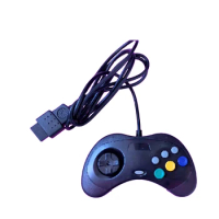 Transparent Black Wired Game controller for SEGA Saturn SS console