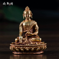 尼泊爾 佛教用品 銅手工8cm密宗小佛像全鎏金釋迦牟尼佛  佛像