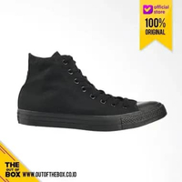 Sepatu Sneakers Casual Unisex Converse Chuck Taylor All Star Hi Mono Black M3310C 5.5