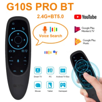 G10S Pro BT Voice Remote Control 2.4G Bluetooth 5.0 Wireless Air Mouse 6 Gyroscope IR Learning for Android TV Box H96 X96 MAX