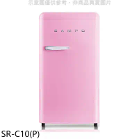 聲寶【SR-C10(P)】99公升單門粉彩紅冰箱(無安裝)(7-11商品卡300元)