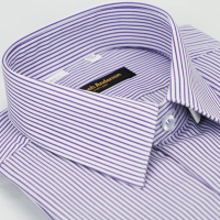 【金安德森】紫色條紋窄版長袖襯衫-fast