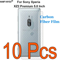 10 Pcs/Lot For Sony Xperia XZ2 Premium 5.8" Anti-fingerprint Transparent Carbon Fiber Back Film Screen Protector