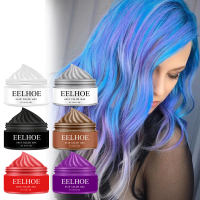 Eelhoe Pomade kecantikan sementara Granny abu-abu berwarna-warni Pomade rambut tanah liat warna alam