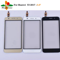 10Pcs\lot For Huawei Y3 2017 CRO-L02 CRO-L22 CRO-L03 CRO-L23 Touch Screen Glass Digitizer Panel Sensor