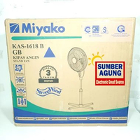 Miyako Kipas Berdiri Kaki Silang KAS1618BGB 16" Inch Stand Fand Original 3 Level Kecepatan Daya 50 W
