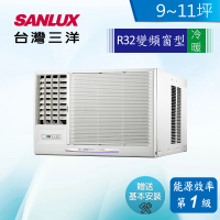 【SANLUX 台灣三洋】9-11坪變頻R32冷暖窗型左吹式(SA-L60VHR)