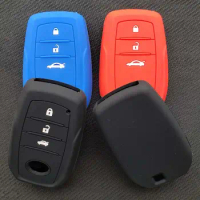 Silica Gel Skin Case For Toyota Highlander Prado RAV4 Camry Fortuner Kijang Innova Crysta SW4 Altis Smart Key 3 Button